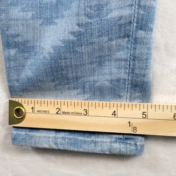 7 For ALL Mankind The Skinny Jeans Size 27 Ancient Pyramid Laser Aztec Print - Picture 16 of 16